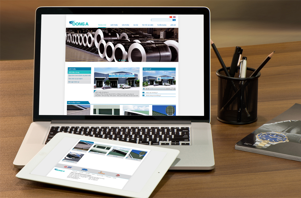 Đông Á - Thiết kế trọn bộ hệ thống nhận diện doanh nghiệp sản xuất và phân phối tấm lợp kim loại Đông Á